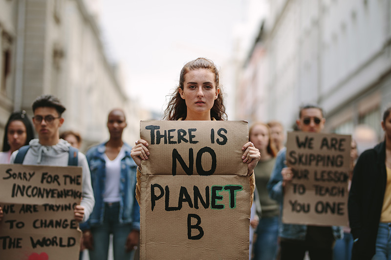 No planet B protestor